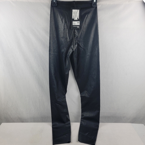 NWT 98 Degree by reflex high rise pleather leggings in black Size XS - Picture 3 of 4